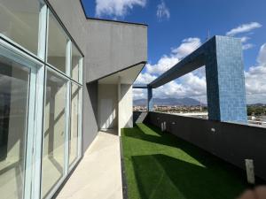 a view from the balcony of a building at Home Studio in Sobral
