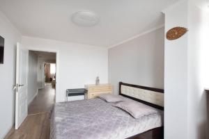 基希讷乌1-2 Bedrooms central with in house restaurant的卧室里有一张床和一个梳妆台 更多8张照片