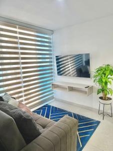 Μια τηλεόραση ή/και κέντρο ψυχαγωγίας στο Apartamento Elite