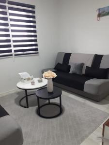 a living room with a couch and a table at Apartman Cirkic in Sanski most