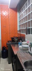 San AntonioにあるDepartamento en Recoleta - San Blasのキッチン(コンロ、カウンター、皿付) +41枚の写真