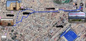 ヒヴァにあるDeshon Qala Guest Houseの建物・道路図