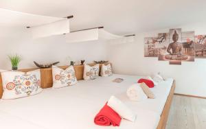 Ένα ή περισσότερα κρεβάτια σε δωμάτιο στο Saldur Small Active Hotel