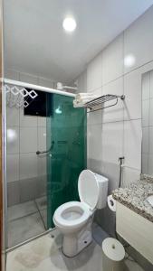 Vannituba majutusasutuses Oásis Termal Flat Top Exclusivo Em Caldas Novas