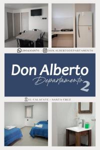 エル・カラファテにあるDon Alberto Departamento 2の冷蔵庫付きの部屋の写真のコラージュ