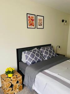 a bedroom with a bed and aokedokedokedoked at Charming 2br 2b In Elkins Park, Parking, Pool in Philadelphia +9 photos