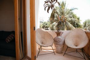 Ruang duduk di Casa Limon 2 bedrooms pool AC La Punta