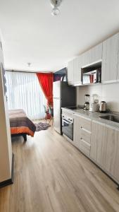 Kuchyň nebo kuchyňský kout v ubytování Home Studio en la ciudad de Temuco