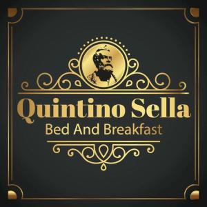 złote logo pensjonatu B&#38;B w obiekcie B&B Quintino Sella w mieście Iglesias