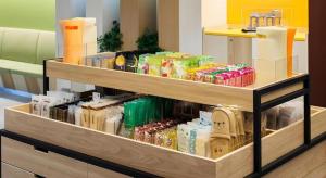 a store shelf filled with different types of food at Hotel Dream Gate Maihama Annex in Chiba