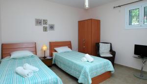 Posteľ alebo postele v izbe v ubytovaní Orizzonte Apartments Lefkada