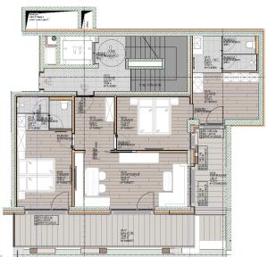 een plattegrond van een huis bij Aurum in Ischgl