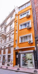 a building on the side of a street at Peaceful Apartment Near Galata in Istanbul