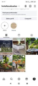 Captura de pantalla de una página de un sitio web del hotel en Hotel suites Las Abuelas, en Copan Ruinas