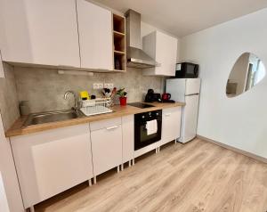Dapur atau dapur kecil di Appartement Saint James, centre historique de Cahors