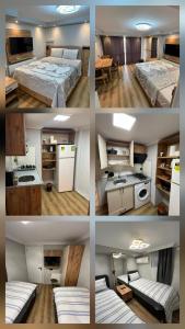 a collage of four pictures of a bedroom at BOLCELLO HOTEl in Istanbul