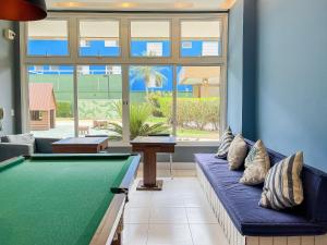 Posezení v ubytování Bertioga | Pé na Areia Vista Mar Enxoval Completo