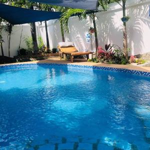 Swimmingpoolen hos eller tæt på Garden apartment with pool view