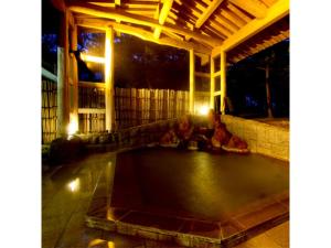 佐渡市にあるYahatakan - Vacation STAY 99633vの夜、プールの底に横たわる2匹の犬 +7枚の写真