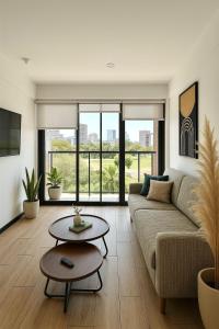 Χώρος καθιστικού στο Cozy 3BR Nice View in Barranco