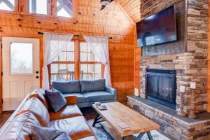 Χώρος καθιστικού στο Beaver Rock Lodge