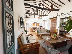 Posezení v ubytování Casa Real Barichara