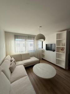 ein Wohnzimmer mit Sofa und Tisch in der Unterkunft T2 moderne Centre ville Rosny proche Paris in Rosny-sous-Bois