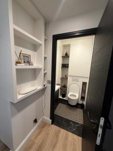 ein Bad mit WC in einem Zimmer in der Unterkunft T2 moderne Centre ville Rosny proche Paris in Rosny-sous-Bois