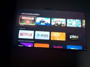 a television screen with many different apps on it at Appartement near to the centrum, furnished, nice view in Safi +3 photos