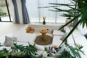 Χώρος καθιστικού στο Ubud Dzen Villa 7