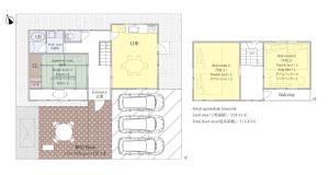 een plattegrond van een huis bij Awaji egaosakuie tonouchi in Awaji
