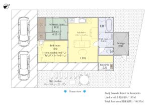 Půdorys ubytování Awaji Central House in Kusumoto