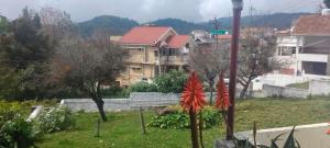 a view of a yard with a house in the background at VHP luxury cottage kodaikkanal in Kodaikānāl