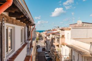 a view of a city street with buildings at Casa Luna in Balestrate