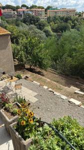 a garden with flowers and plants in a city at Casa Pascucci in Manciano