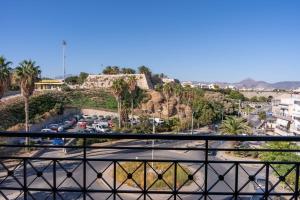 a view from a balcony of a parking lot at Venetian Studio in the Centre 1 in Heraklio