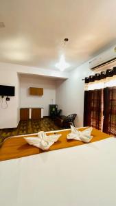 Μια τηλεόραση ή/και κέντρο ψυχαγωγίας στο Hotel Morning inn