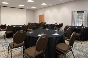 a conference room with round tables and chairs at DoubleTree by Hilton Hotel Boston - Downtown in Boston