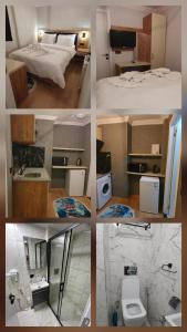 a collage of four pictures of a hotel room at BOLCELLO HOTEl in Istanbul +6 photos