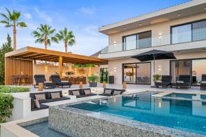 an image of a house with a swimming pool at Serenity Blue Luxury Villa 7 Bedrooms in Koutouloufari