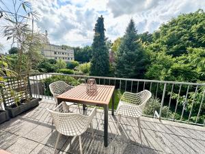 Balkón nebo terasa v ubytování Hügelhaus Green - Gemütliche Ferienwohnung mit Balkon