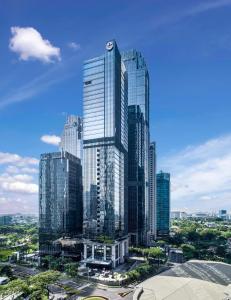 Nespecifikovaný výhled na destinaci Jakarta nebo výhled na město při pohledu z hotelu
