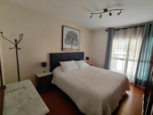 a bedroom with a bed and a window at Apartamento para 6 personas en Barbastro in Barbastro +8 photos