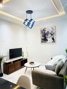 TV a/nebo společenská místnost v ubytování APPART'HORIZOn