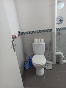 ランブイエにあるMaison familiale - Promo Toussaint - Paris 35 minのトイレとシャワー付きのバスルーム +15枚の写真