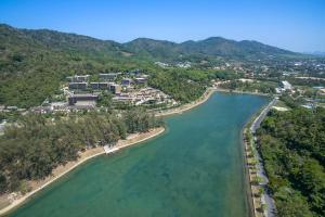 an aerial view of a resort next to the water at The Lago Nai Harn 2 BR-Walk to beach in Rawai Beach