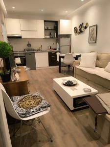 Kuchyň nebo kuchyňský kout v ubytování Nina Urban Apartment-Novi Beograd