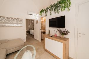 TV a/nebo společenská místnost v ubytování Dimora del Borgo