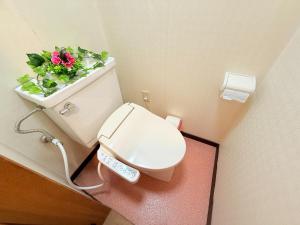 枚方市にあるHirakata - House - Vacation STAY 20200の壁に花壇が置かれたトイレ付きのバスルーム