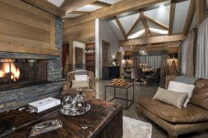 พื้นที่นั่งเล่นของ Chalet Bellecote Courchevel